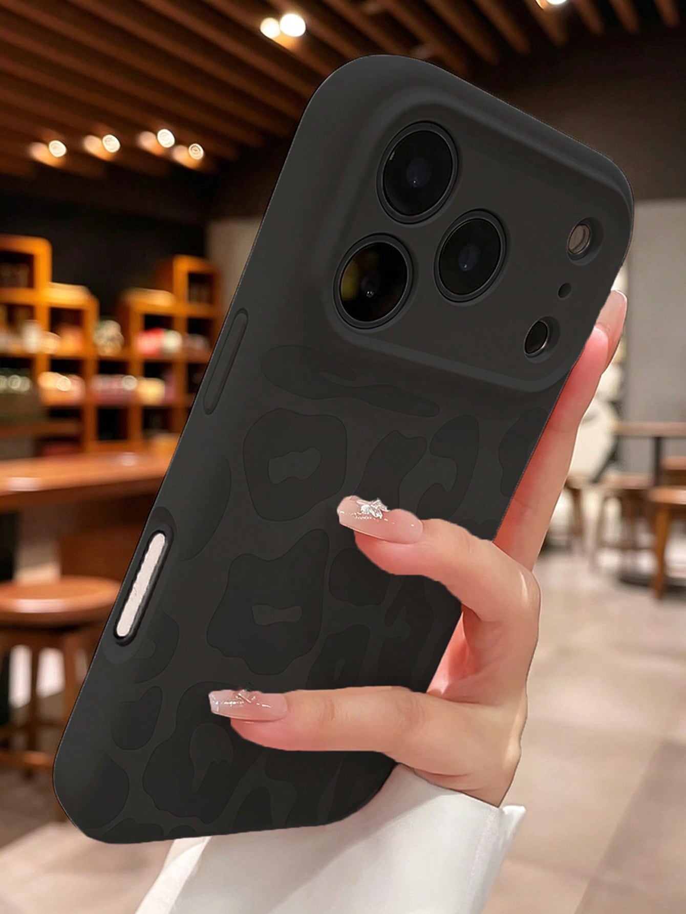 Full Coverage Anti-Drop Soft Black Leopard Print Phone Case Compatible With IPhone 17 Pro Max/17 Pro/17/16 Pro Max/16/16 Pro/16 Plus/15/15 Pro Max/15 Pro/15 Plus/11/12/13/14 Pro Max/12 Pro/12 Pro Max