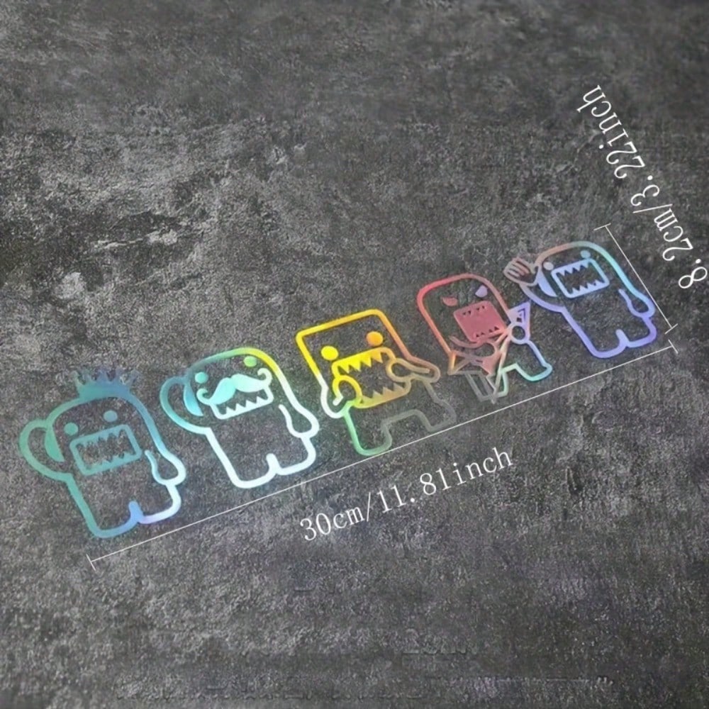 Fun Reflective Car Stickers, Waterproof Decorative Decals For Car Side Windows, Rear Windshield, Electric Scooter, Motorcycle, Laptop