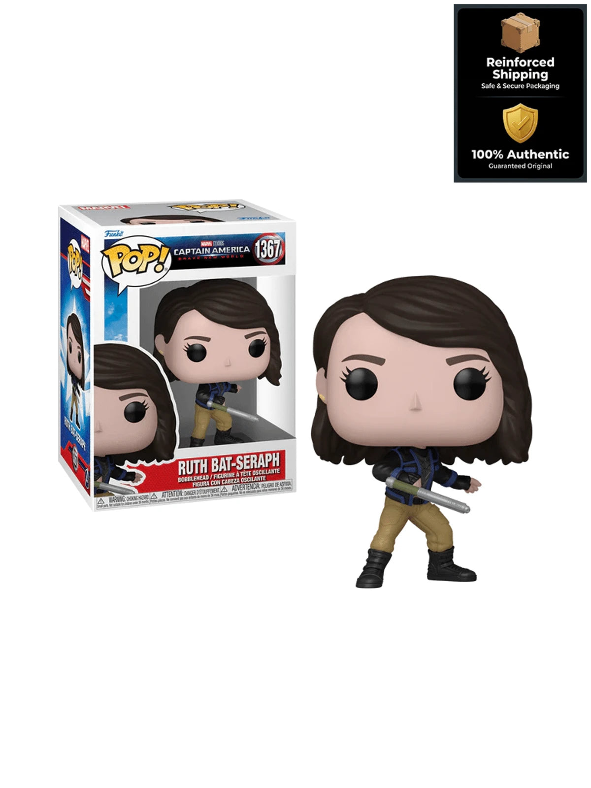 Funko Pop! Marvel Captain America Brave New World- Ruth Bat-Seraph #1367 Vinyl Figure, Collectible