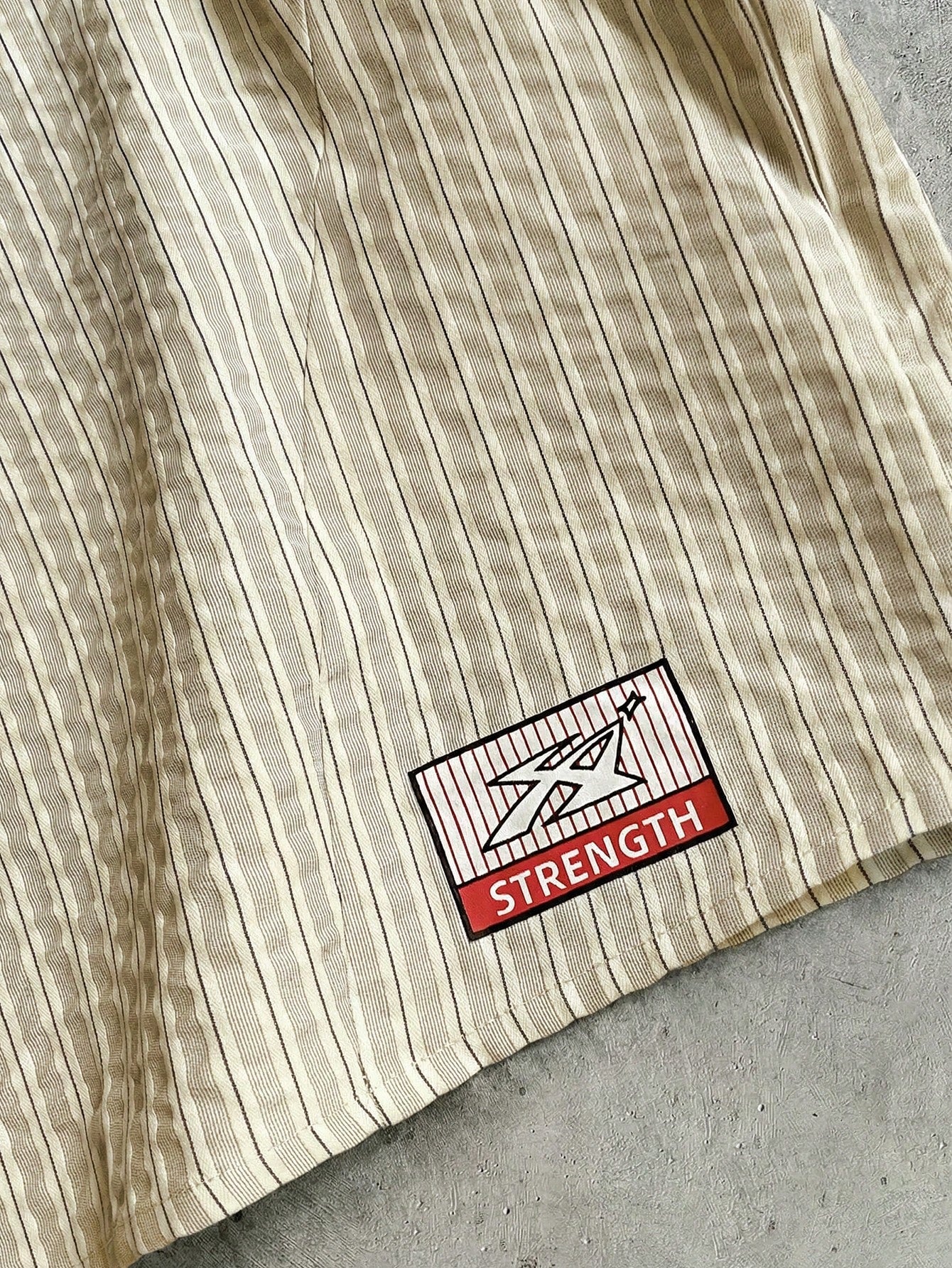 GENTILAND Men's Striped Single-Breasted Letter Print Casual Versatile Daily Wear Shirt, Vacation, Father's Day Gifts, Smart Casual