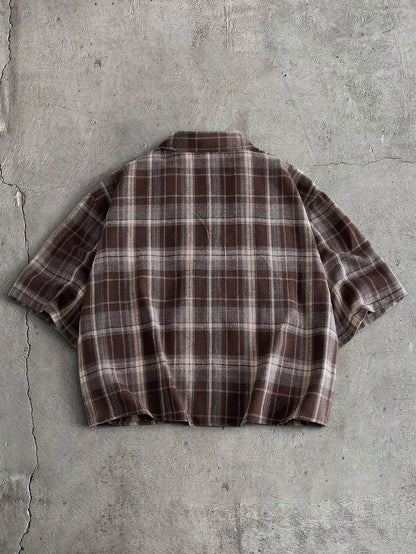 GENTILAND Men's Striped Single-Breasted Letter Print Casual Versatile Daily Wear Shirt, Vacation, Father's Day Gifts, Smart Casual