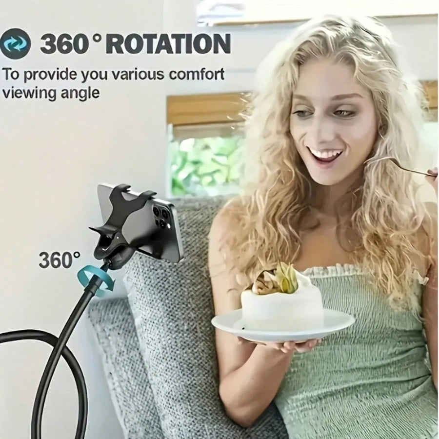 GICOOK Phone Mount Compatible With IPhone, Android Phone, Gift For Birthday, Family, Friends For Office, Dorm And Home Use 360 Degree Rotating Strong Load-Bearing