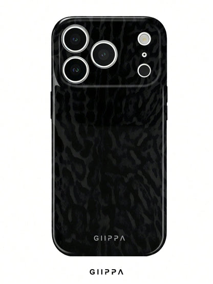 GIIPPA 1 Burgundy Leopard Print Design Phone 17 Pro Max Case, Suitable For Phone 16 Pro Max, 15 Pro Max, 14 Pro Max, Korean Stylish And Interesting Phone Case, Compatible With 11/12/13/14/15/16 Pro Ma