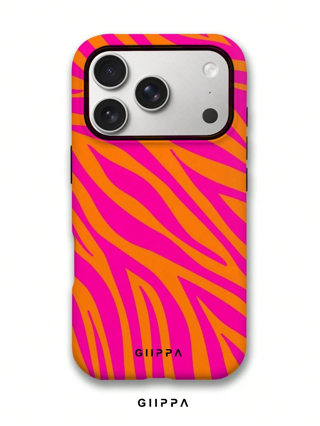 GIIPPA 1 Pc Yellow Base With Pink Zebra Print Design Phone 17 Pro Max Case, Fits 16 Pro Max, 15 Pro Max, 14 Pro Max, Korean Stylish & Interesting Phone Case, Compatible With IPhone 11/12/13/14/15/16 P