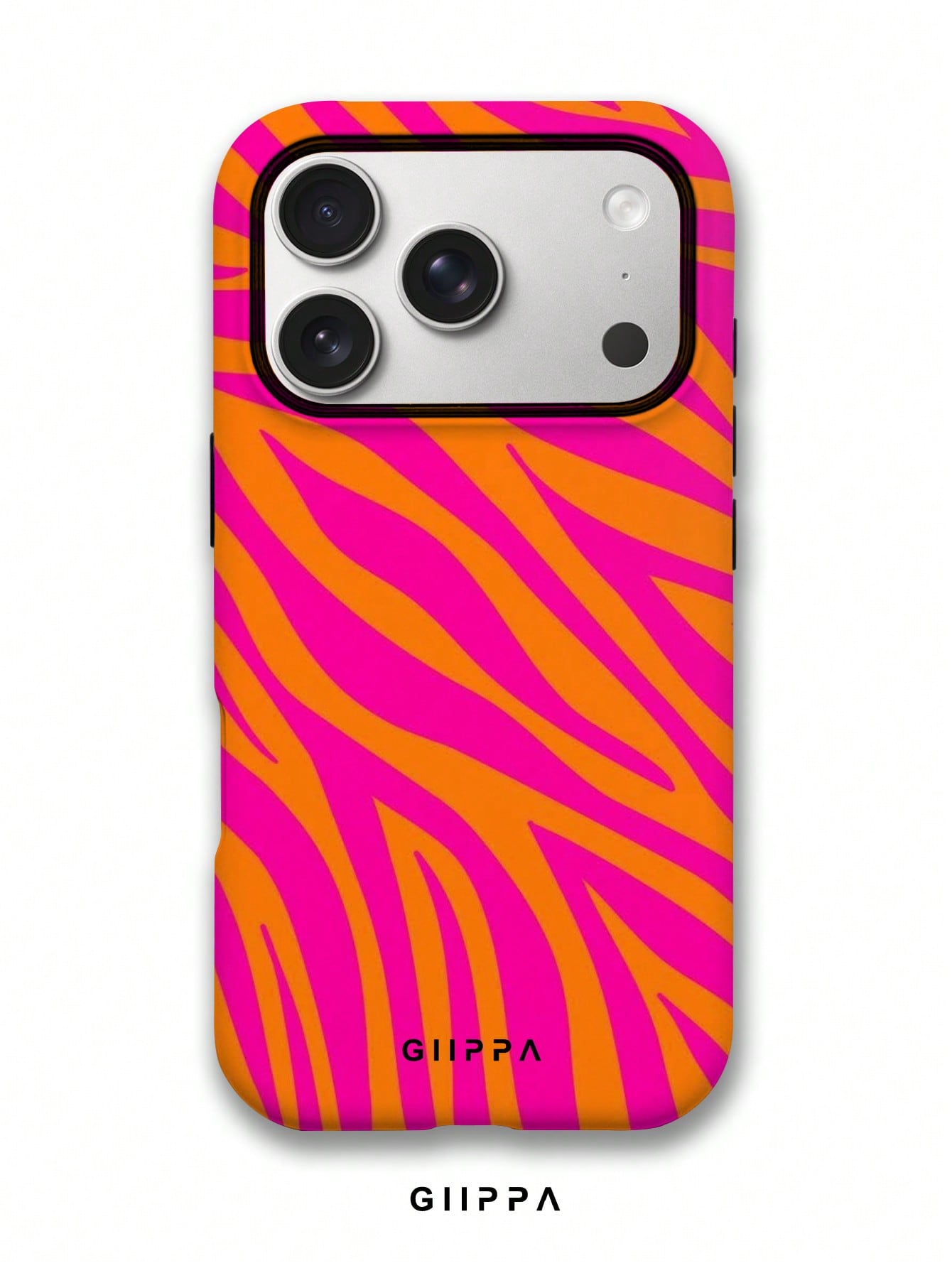 GIIPPA 1 Pc Yellow Base With Pink Zebra Print Design Phone 17 Pro Max Case, Fits 16 Pro Max, 15 Pro Max, 14 Pro Max, Korean Stylish & Interesting Phone Case, Compatible With IPhone 11/12/13/14/15/16 P