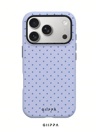 GIIPPA Soft And Cute White Polka Dot Phone Case, Y2K Style, Compatible With IPhone 17/16/15/14/13/12/11 Pro Max