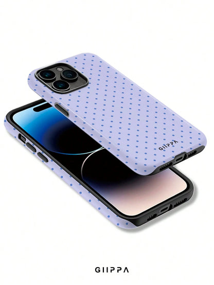 GIIPPA Soft And Cute White Polka Dot Phone Case, Y2K Style, Compatible With IPhone 17/16/15/14/13/12/11 Pro Max