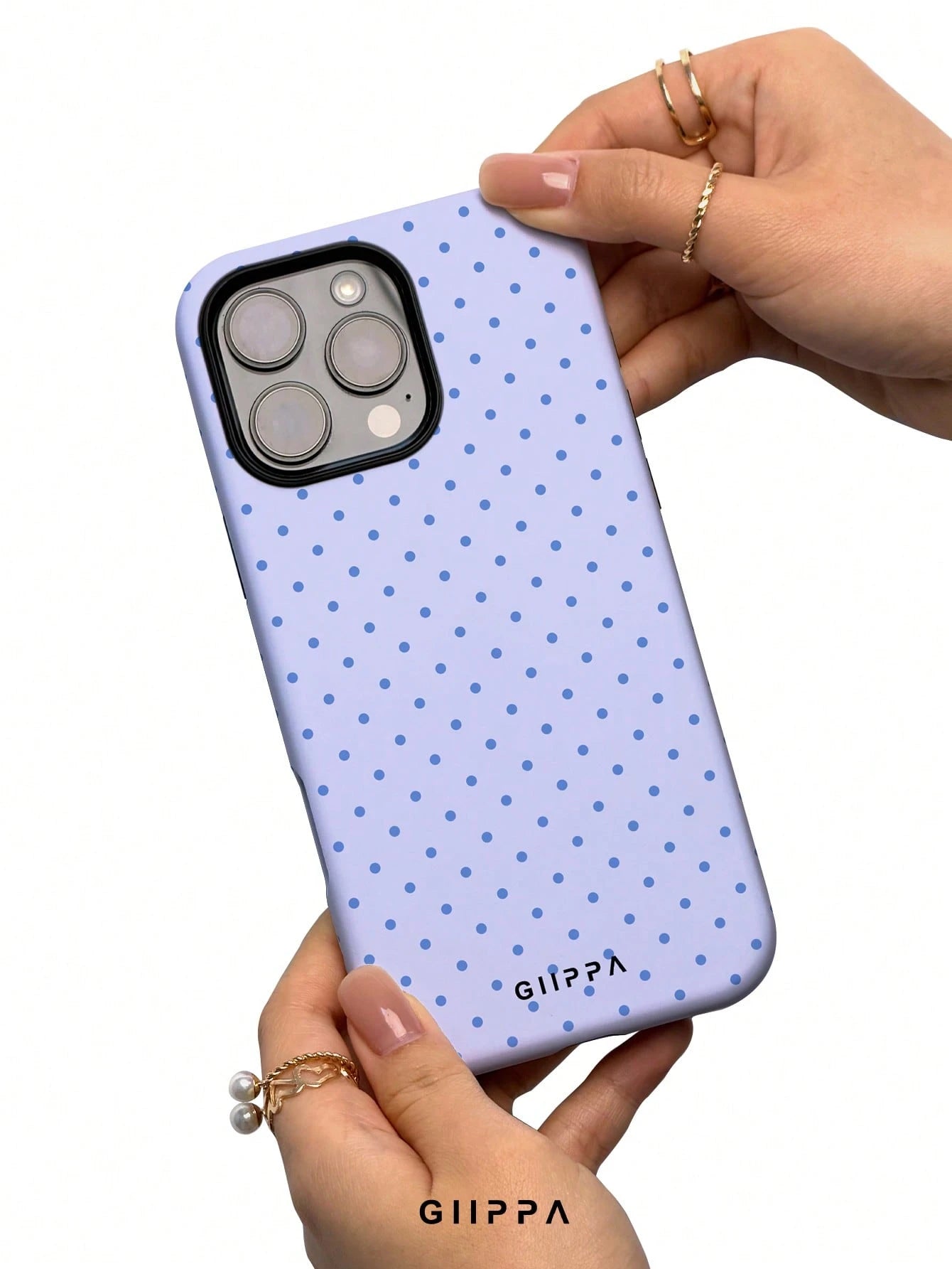 GIIPPA Soft And Cute White Polka Dot Phone Case, Y2K Style, Compatible With IPhone 17/16/15/14/13/12/11 Pro Max