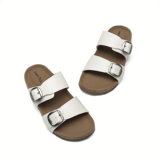 Girls Boys Slides For Kids Non-Slip With Adjustable Straps For Indoor & Outdoor Toddler Little Kid/Big Kid