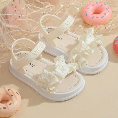 Girls' Fashion Ruffle Trim Cute Sunny Sandals