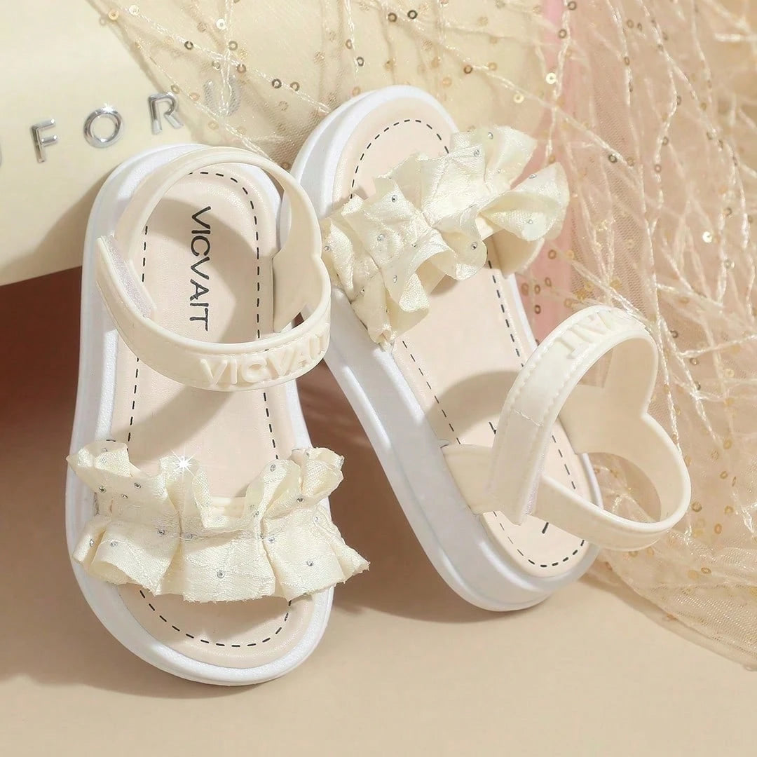 Girls' Fashion Ruffle Trim Cute Sunny Sandals