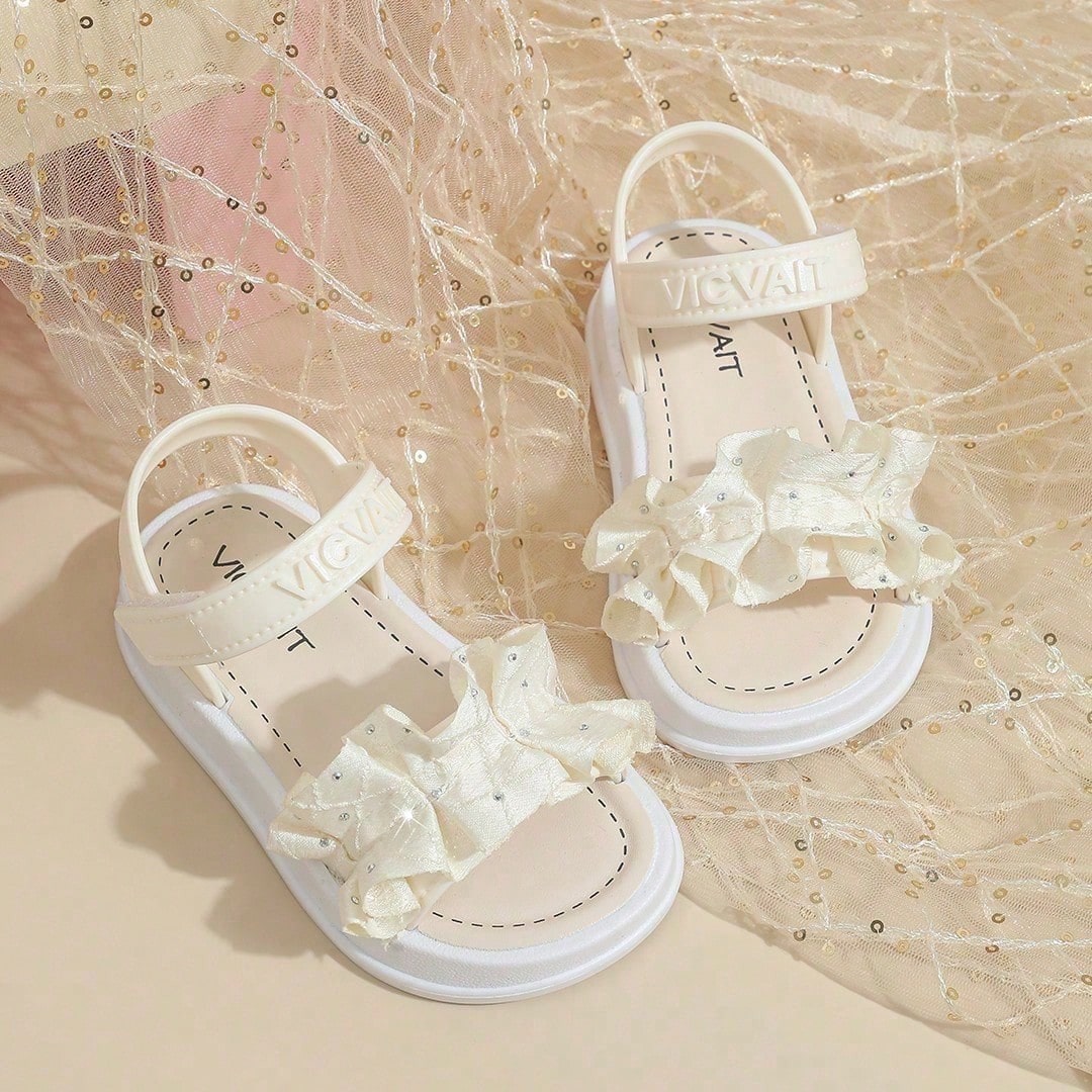 Girls' Fashion Ruffle Trim Cute Sunny Sandals