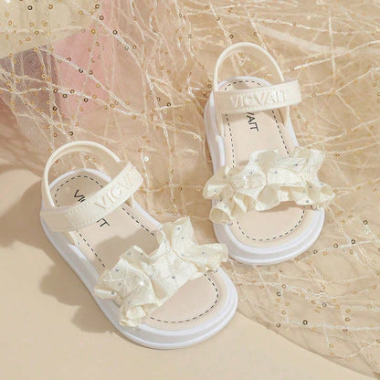 Girls' Fashion Ruffle Trim Cute Sunny Sandals