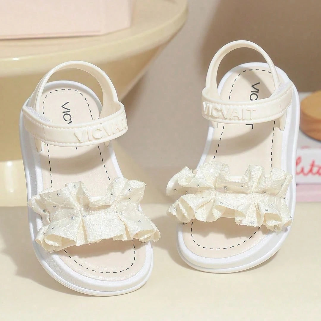 Girls' Fashion Ruffle Trim Cute Sunny Sandals