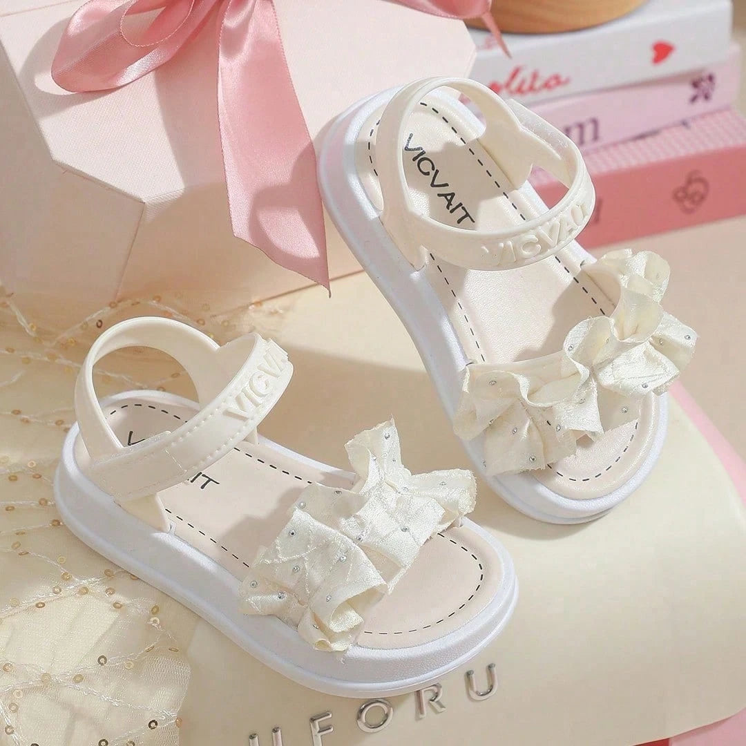Girls' Fashion Ruffle Trim Cute Sunny Sandals