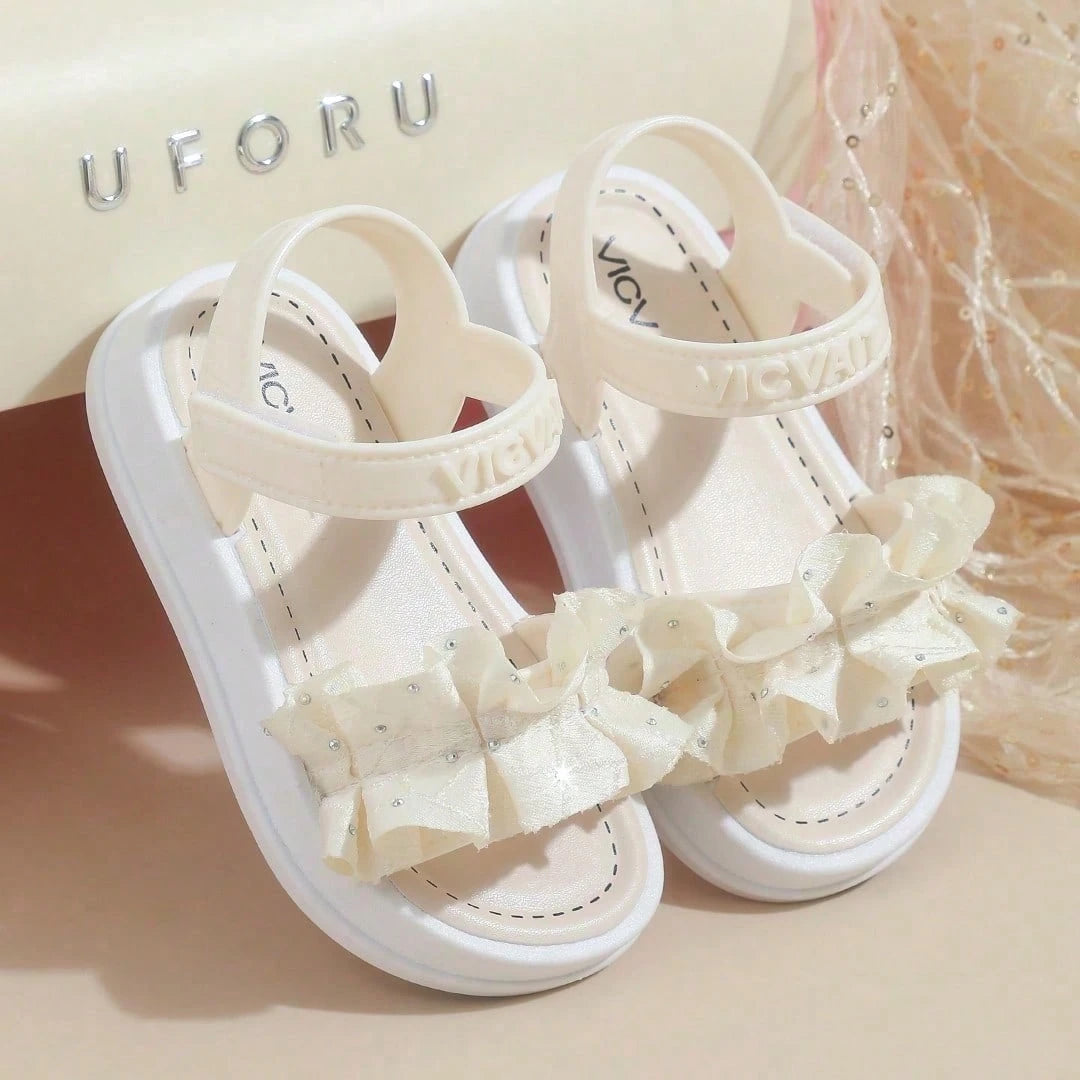 Girls' Fashion Ruffle Trim Cute Sunny Sandals