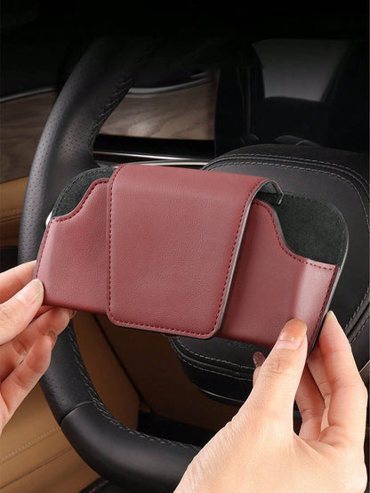 Glasses Holder For Car, Auto Eyeglasses Organizer Box, Vehicle Visor Accessories Glasses Protective Storage Case For Woman Man