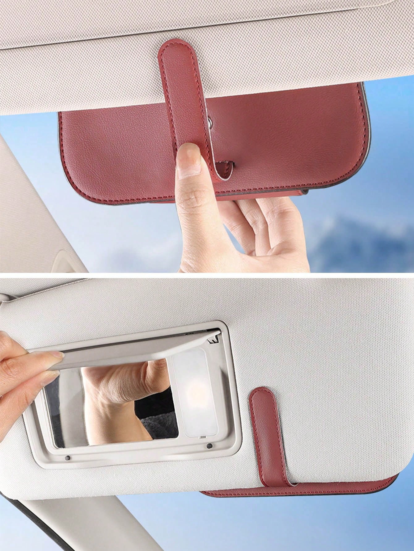 Glasses Holder For Car, Auto Eyeglasses Organizer Box, Vehicle Visor Accessories Glasses Protective Storage Case For Woman Man