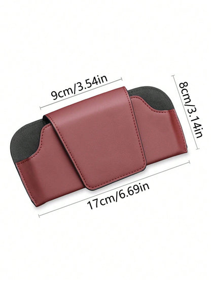 Glasses Holder For Car, Auto Eyeglasses Organizer Box, Vehicle Visor Accessories Glasses Protective Storage Case For Woman Man