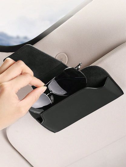 Glasses Holder For Car, Auto Eyeglasses Organizer Box, Vehicle Visor Accessories Glasses Protective Storage Case For Woman Man