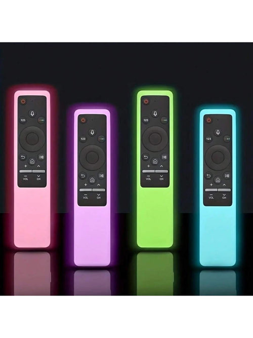 Glow In The Dark Silicone Shockproof Protective Cover Case Compatible With Samsung BN59 Series Smart TV Remote Control- Anti Slip & Shockproof Cover For 4K Ultra HDTV- Protects Remote From Drops And