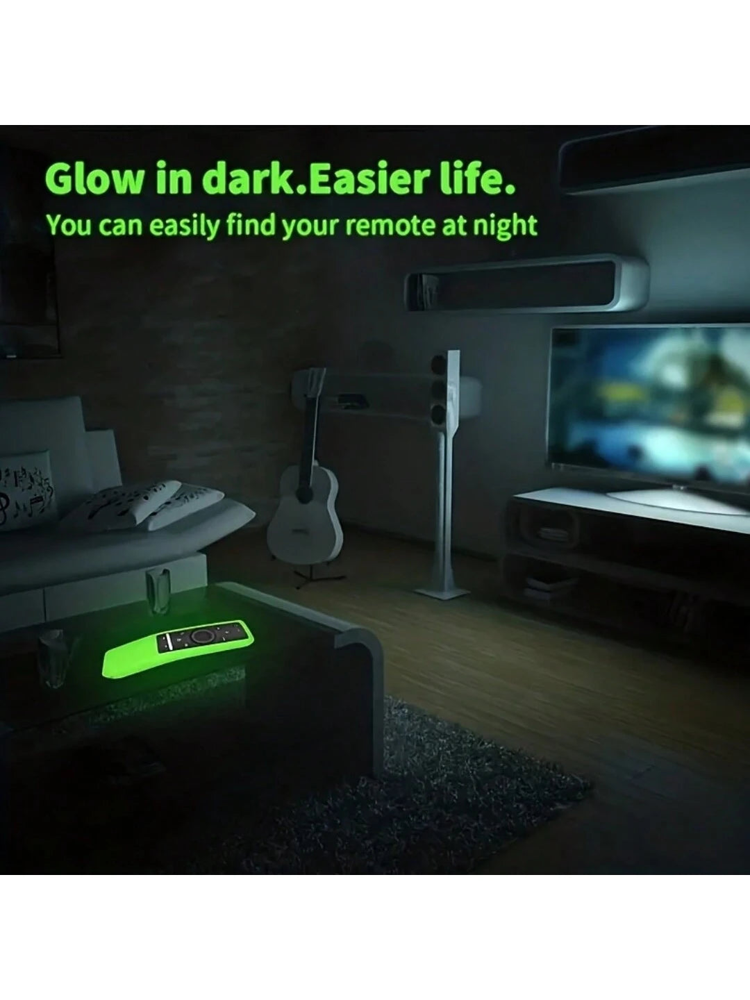 Glow In The Dark Silicone Shockproof Protective Cover Case Compatible With Samsung BN59 Series Smart TV Remote Control- Anti Slip & Shockproof Cover For 4K Ultra HDTV- Protects Remote From Drops And