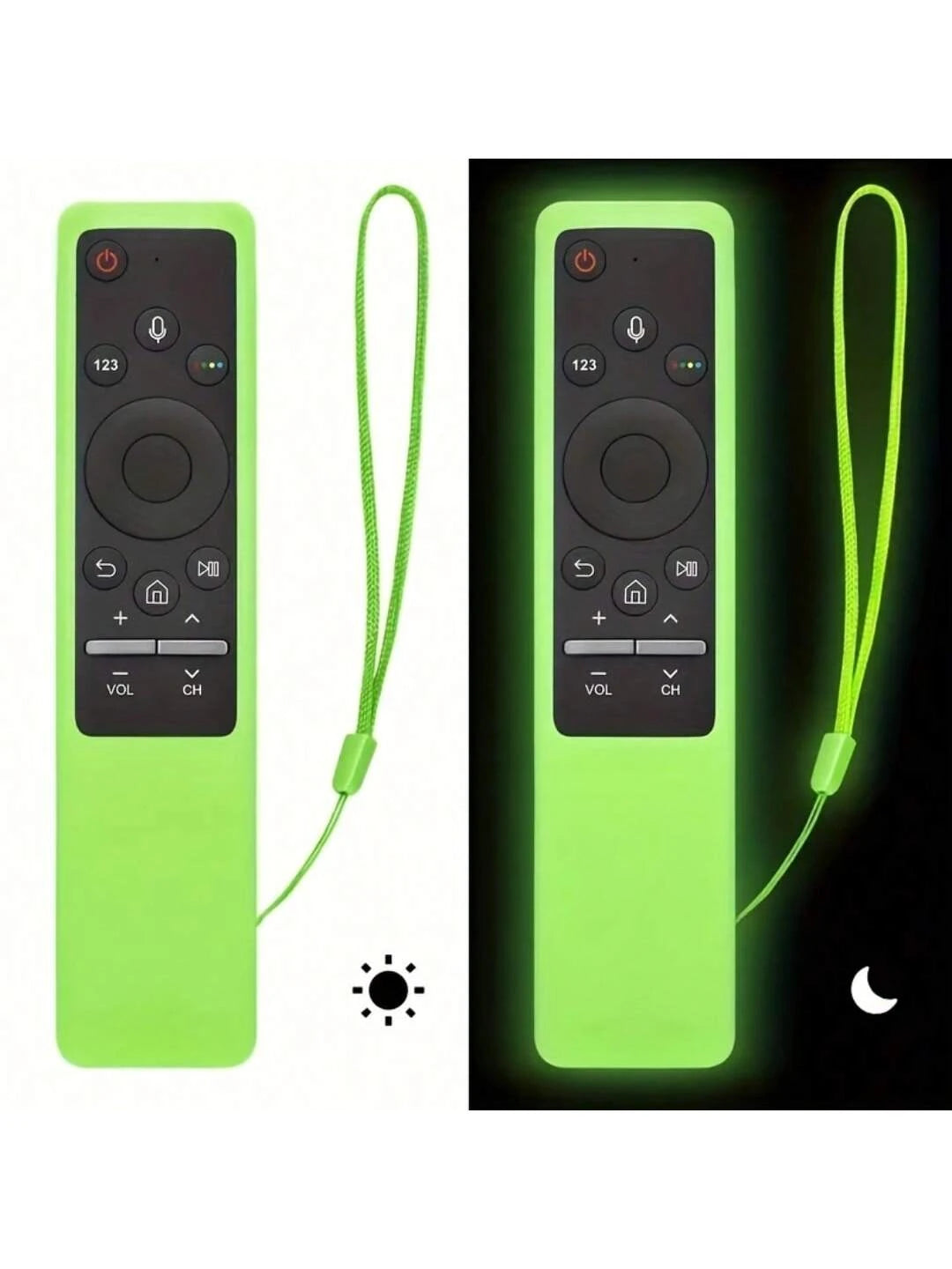 Glow In The Dark Silicone Shockproof Protective Cover Case Compatible With Samsung BN59 Series Smart TV Remote Control- Anti Slip & Shockproof Cover For 4K Ultra HDTV- Protects Remote From Drops And