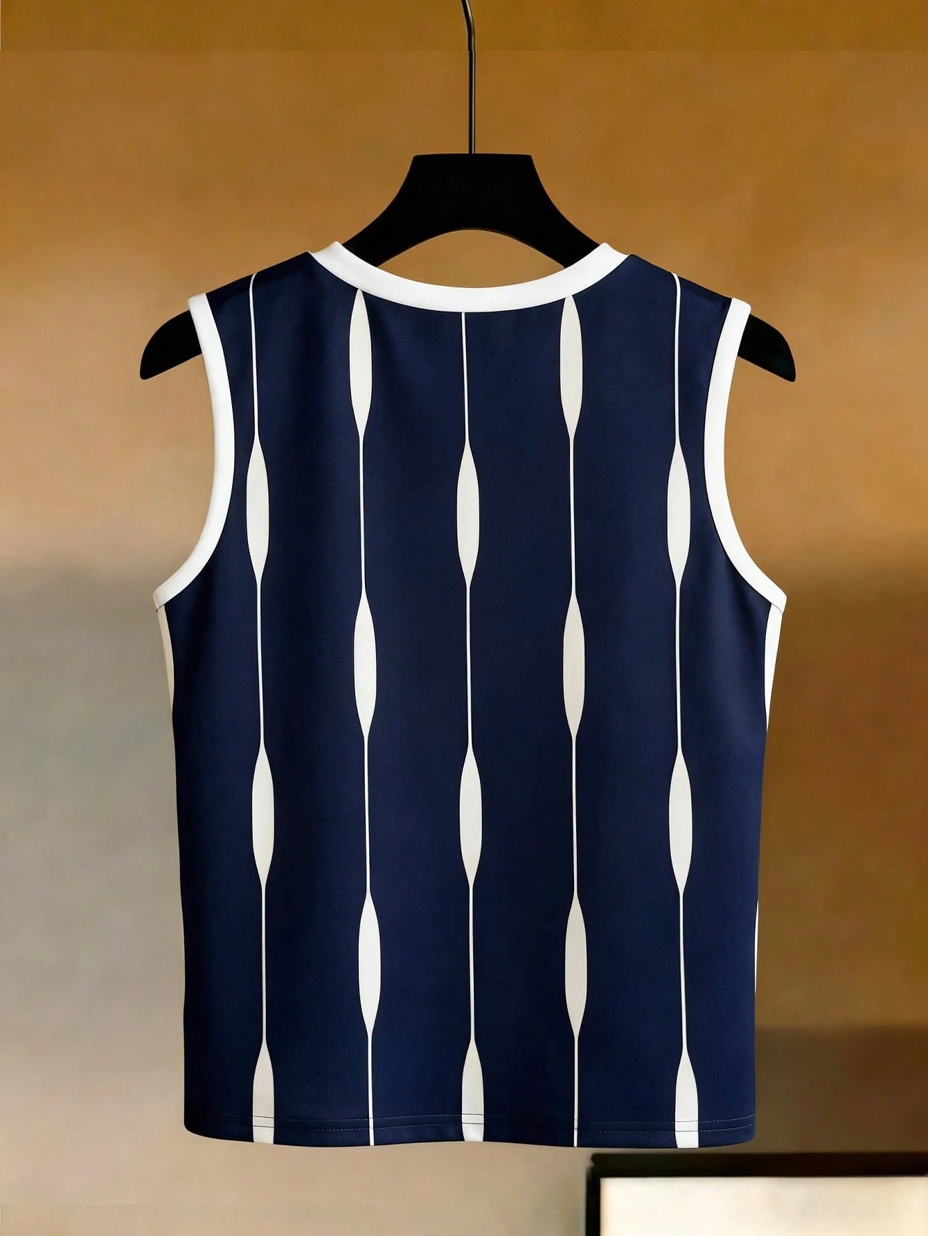 GlowEve Contrast Stripe Knit Sleeveless Tank Top For Women