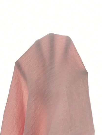 GlowEve Women's Elegant Light Pink Cuffed Hem Pants,Draping Fabric Faux Placket,Summer Office Professional Attire For Brunch,Valentine's Day,Easter,Travel