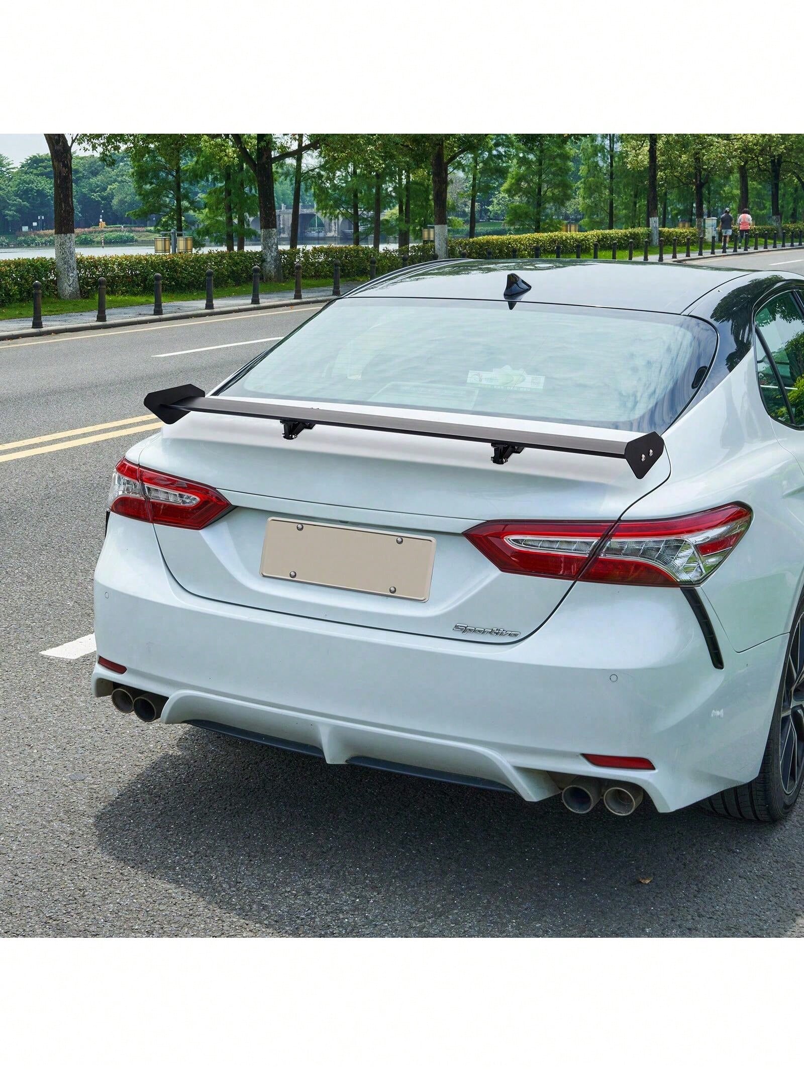 GT Wing Car Spoiler 43.3 Inch Universal Spoiler With Single Deck Adjustable Lightweight Aluminum Car Rear Spoiler Wing Racing Spoiler BGW JDM Drift Black