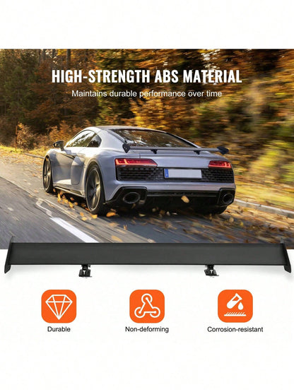 GT Wing Car Spoiler 43.3 Inch Universal Spoiler With Single Deck Adjustable Lightweight Aluminum Car Rear Spoiler Wing Racing Spoiler BGW JDM Drift Black