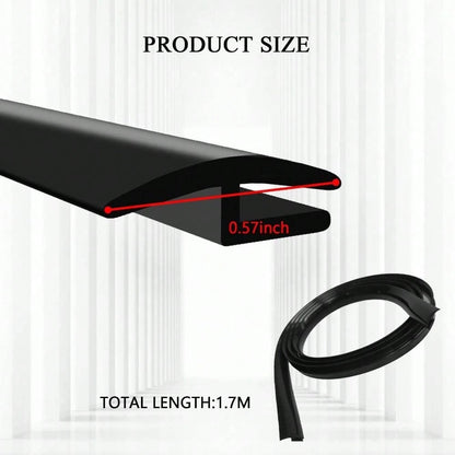 H-Shaped Car Windshield Rubber Seal Strip, Durable Black Rubber Car Windproof Strip, Noise Reduction Automatic Front And Rear Windshield Seal Strip, Suitable For Cars, Trucks, SUVs