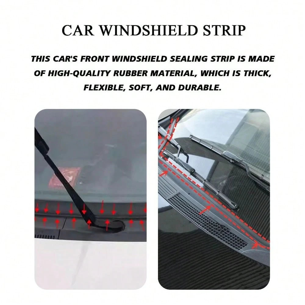 H-Shaped Car Windshield Rubber Seal Strip, Durable Black Rubber Car Windproof Strip, Noise Reduction Automatic Front And Rear Windshield Seal Strip, Suitable For Cars, Trucks, SUVs