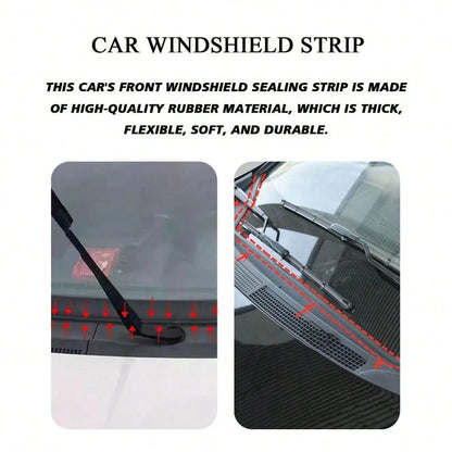 H-Shaped Car Windshield Rubber Seal Strip, Durable Black Rubber Car Windproof Strip, Noise Reduction Automatic Front And Rear Windshield Seal Strip, Suitable For Cars, Trucks, SUVs