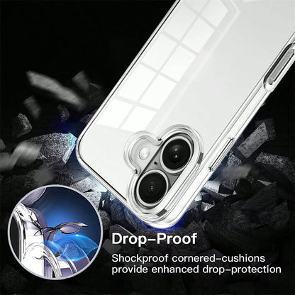 Hadaasi 1pc Transparent 2-In-1 Full Body Case With Front Screen Protector TPU Soft Edge + PC Hard Backplate Color Block Phone Case Compatible With Apple 17E/17pro/17promax/Apple Air/17/16/16E/15/14/13