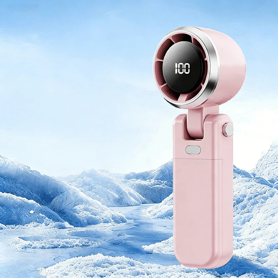 Handheld Portable Turbine Fan, Speed (1-199), 5000mAh Rechargeable Personal Fan, Mini Yet Powerful, Small Pocket Fan, Suitable For Travel/Outdoors/Home/Office
