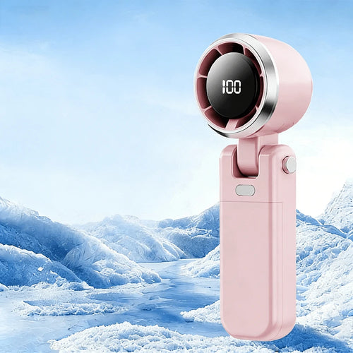 Handheld Portable Turbine Fan, Speed (1-199), 5000mAh Rechargeable Personal Fan, Mini Yet Powerful, Small Pocket Fan, Suitable For Travel/Outdoors/Home/Office