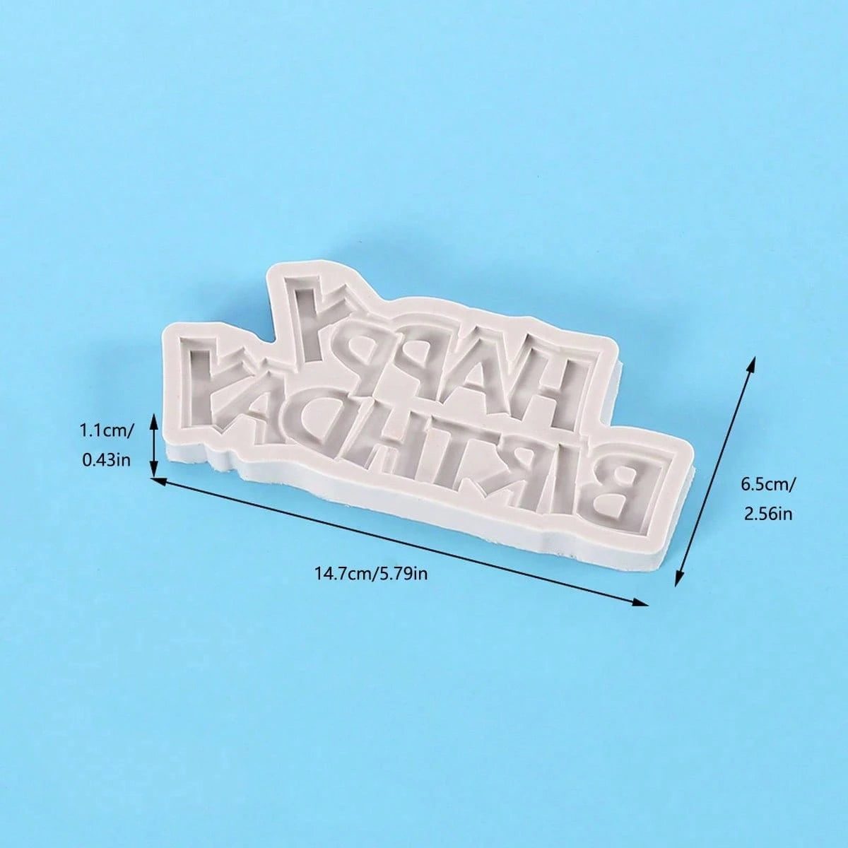 Happy Birthday English Letter Cloud Resin Clay DIY Silicone Mold
