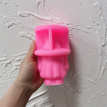 Happy Halloween Cute Ghost Witch Figurine Silicone Candle Mold Haunted House Ghost Resin Plaster Soap Silicone Mold
