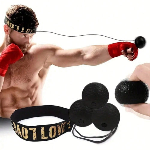 Head-Mounted Boxing Reaction Ball, High-Rebound PU Material, With Adjustable Elastic Headband, Adult Sanda Combat MMA Training Tool, Quickly Improve Punching Speed And Reaction Time, Home Fitness Stre