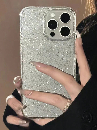 Heart Elements Fashionable TPU Black Heart Print 1pc Fashionable Glitter Heart Print Black TPU Phone Case Compatible With IPhone 17/17 Pro/17 Pro Max/Air/7/8/7 Plus/8 Plus/X/XS/XR/XS Max/11/11 Pro/11