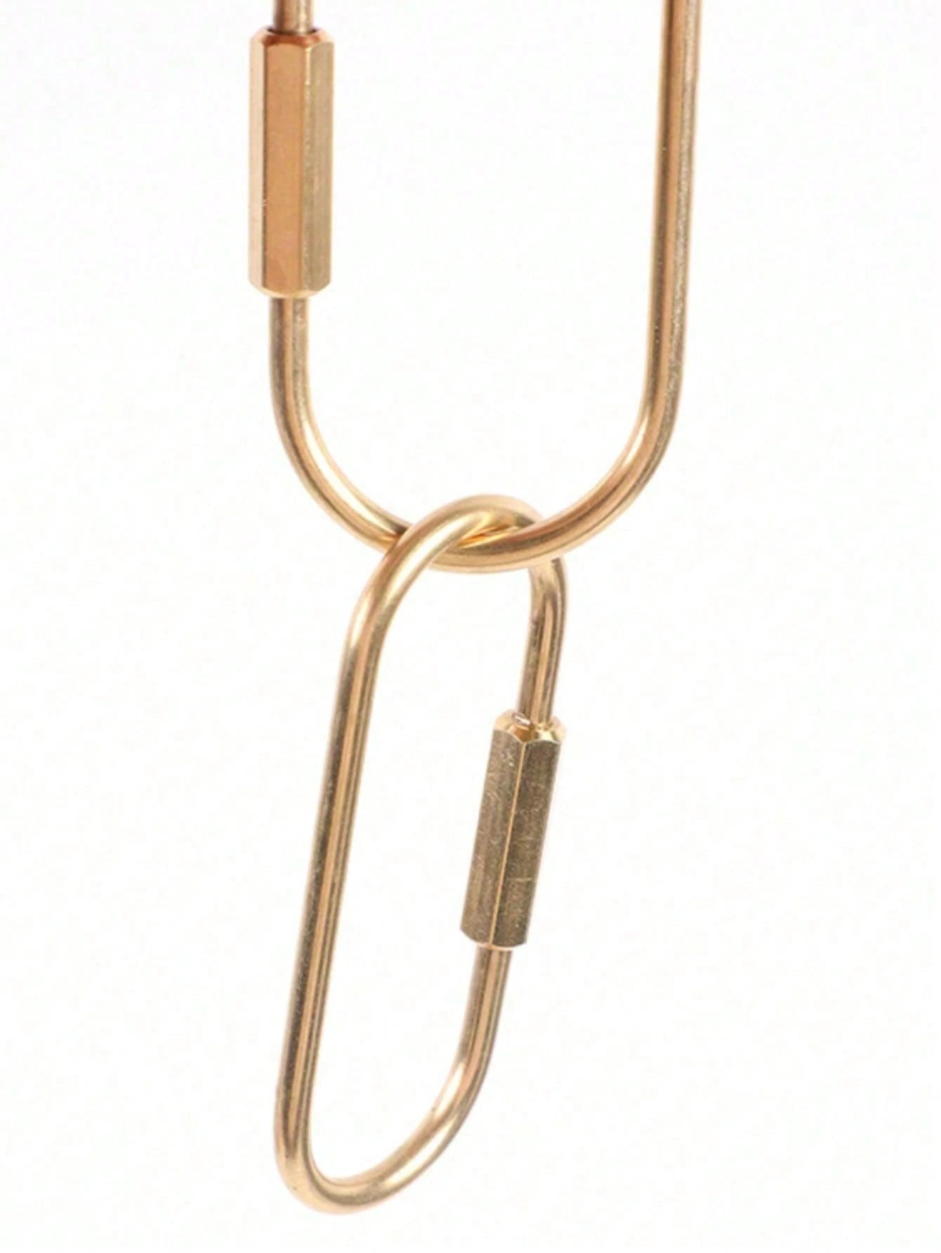 Heavy Duty Brass Screw Lock Keychain- Solid Brass Keyring With Screw Lock Carabiner, Key Chain, And Bag Charm; Minimalist Metal Keyring Suitable For Car Keys, House Keys, Backpack Keys, Wallet Keys