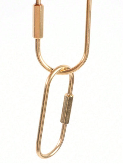 Heavy Duty Brass Screw Lock Keychain- Solid Brass Keyring With Screw Lock Carabiner, Key Chain, And Bag Charm; Minimalist Metal Keyring Suitable For Car Keys, House Keys, Backpack Keys, Wallet Keys