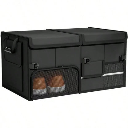Heavy-Duty Car Trunk Organizer With A Foldable Design – Suitable For SUVs And Sedans; A Large-Capacity, Portable, And Foldable Car Trunk Organizer