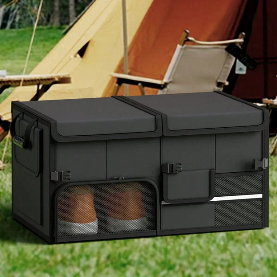 Heavy-Duty Car Trunk Organizer With A Foldable Design – Suitable For SUVs And Sedans; A Large-Capacity, Portable, And Foldable Car Trunk Organizer