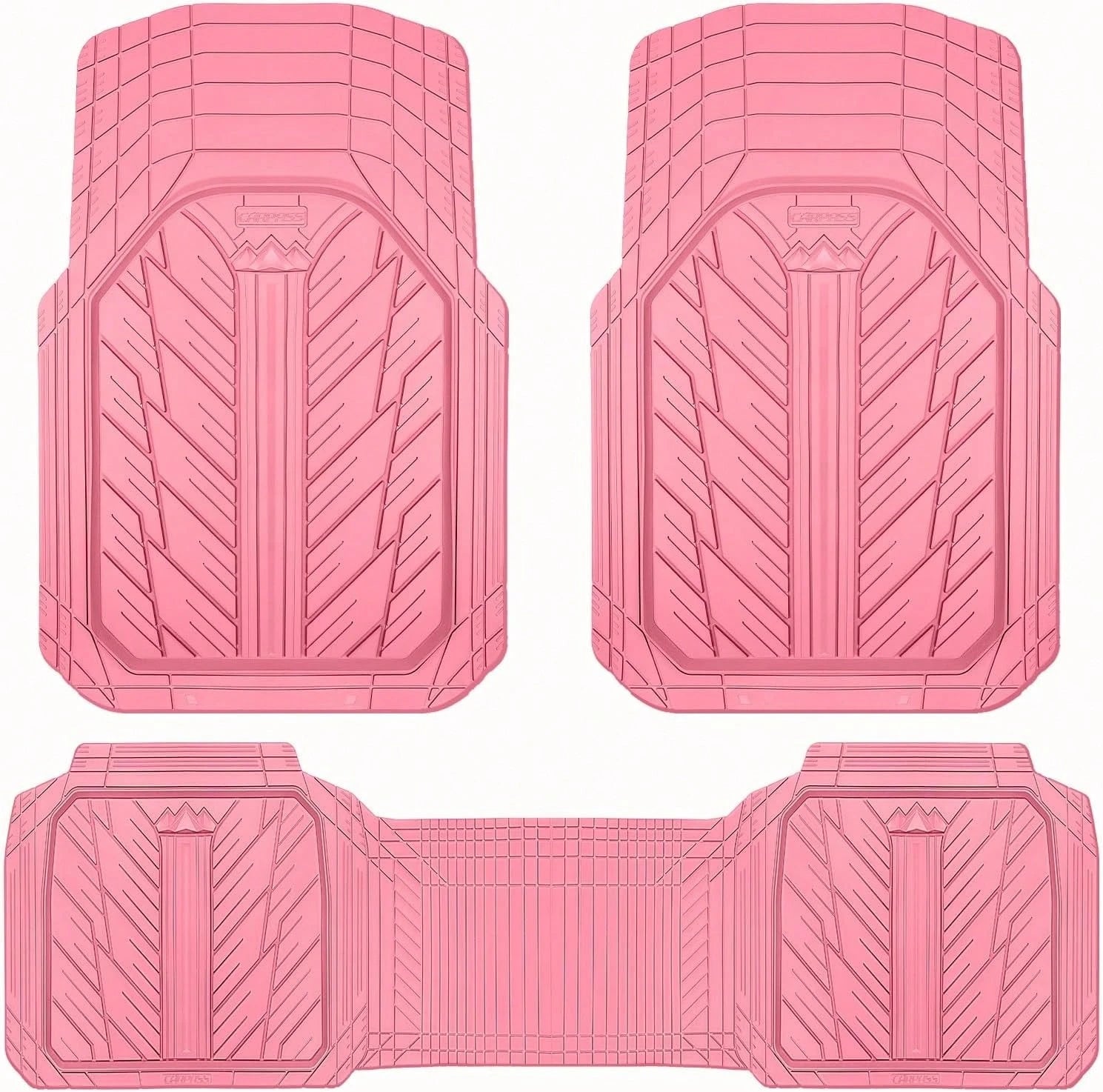 Heavy Duty Rubber Car Floor Mats Deep Waterproof All Weather Universal Fit For Car Suv Truck Van Durable Black Floor Liners Trim To Fit Design