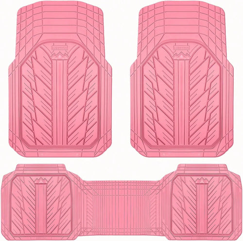 Heavy Duty Rubber Car Floor Mats Deep Waterproof All Weather Universal Fit For Car Suv Truck Van Durable Black Floor Liners Trim To Fit Design
