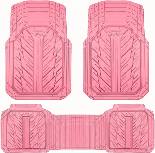 Heavy Duty Rubber Car Floor Mats Deep Waterproof All Weather Universal Fit For Car Suv Truck Van Durable Black Floor Liners Trim To Fit Design