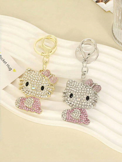 Hello Kitty Keychain Pendant, Cute Cartoon Keychain, Suitable For Back To School, Car Decor, Party Favor, Backpack Accessory, Graduation Gift, Business Gift, Birthday Gift, Daily Accessory, Christmas