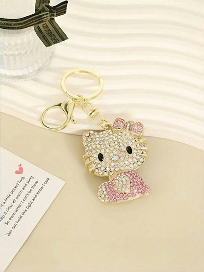 Hello Kitty Keychain Pendant, Cute Cartoon Keychain, Suitable For Back To School, Car Decor, Party Favor, Backpack Accessory, Graduation Gift, Business Gift, Birthday Gift, Daily Accessory, Christmas